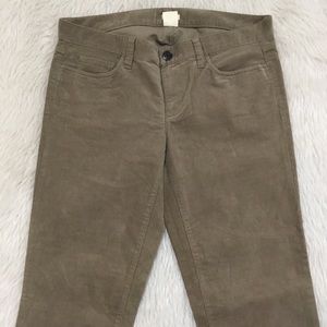 J crew women’s brown matchstick corduroy zipper front pockets jeans size…